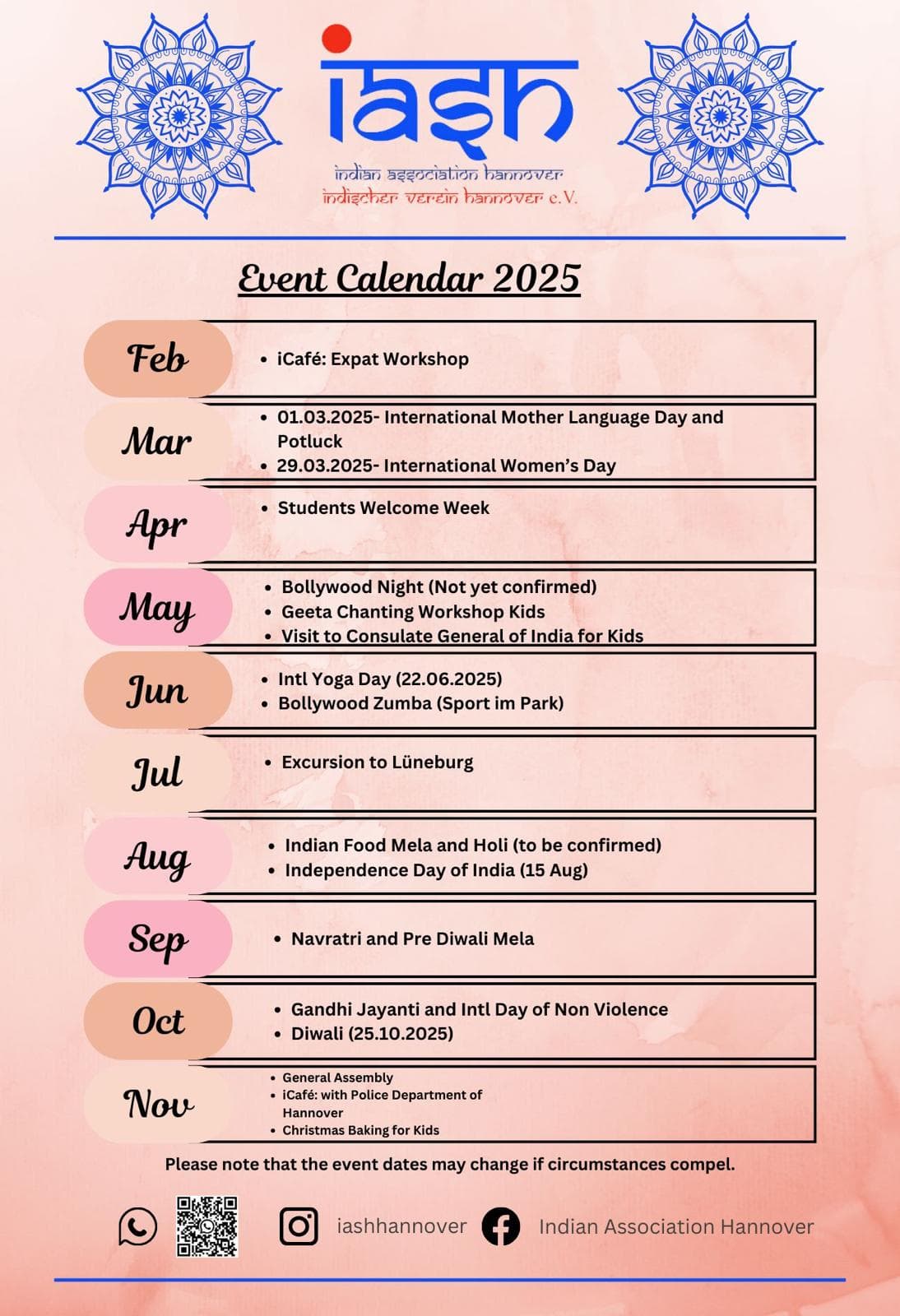 Event Calendar – 2025